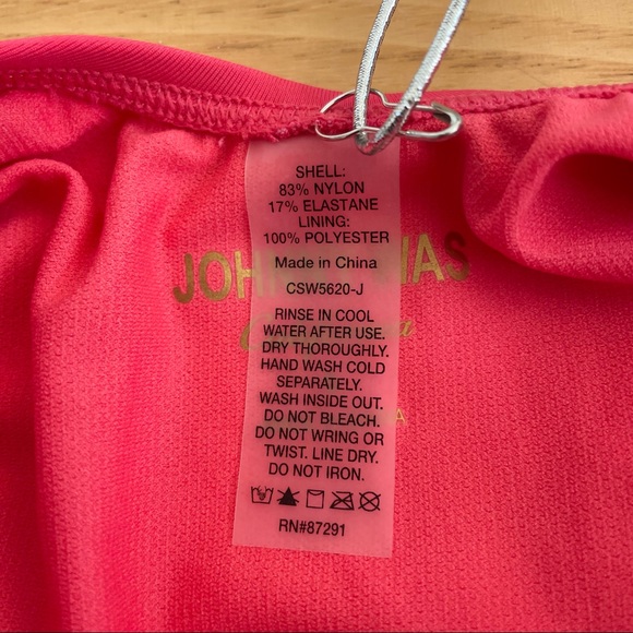 Johnny Was Mariposa One Piece Swimsuit Pink Embroidered Size Small - Picture 11 of 12